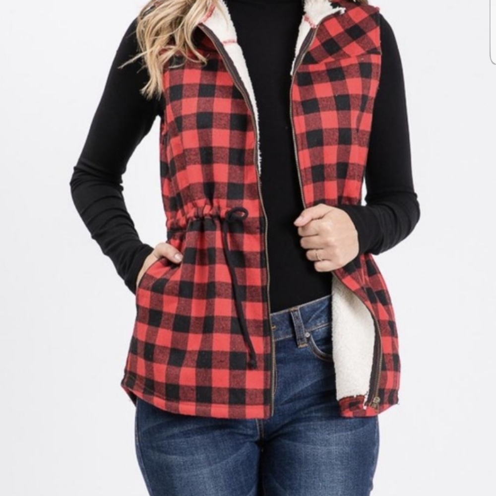 ❣Perfect Plaid & Sherpa Fall Vest❣